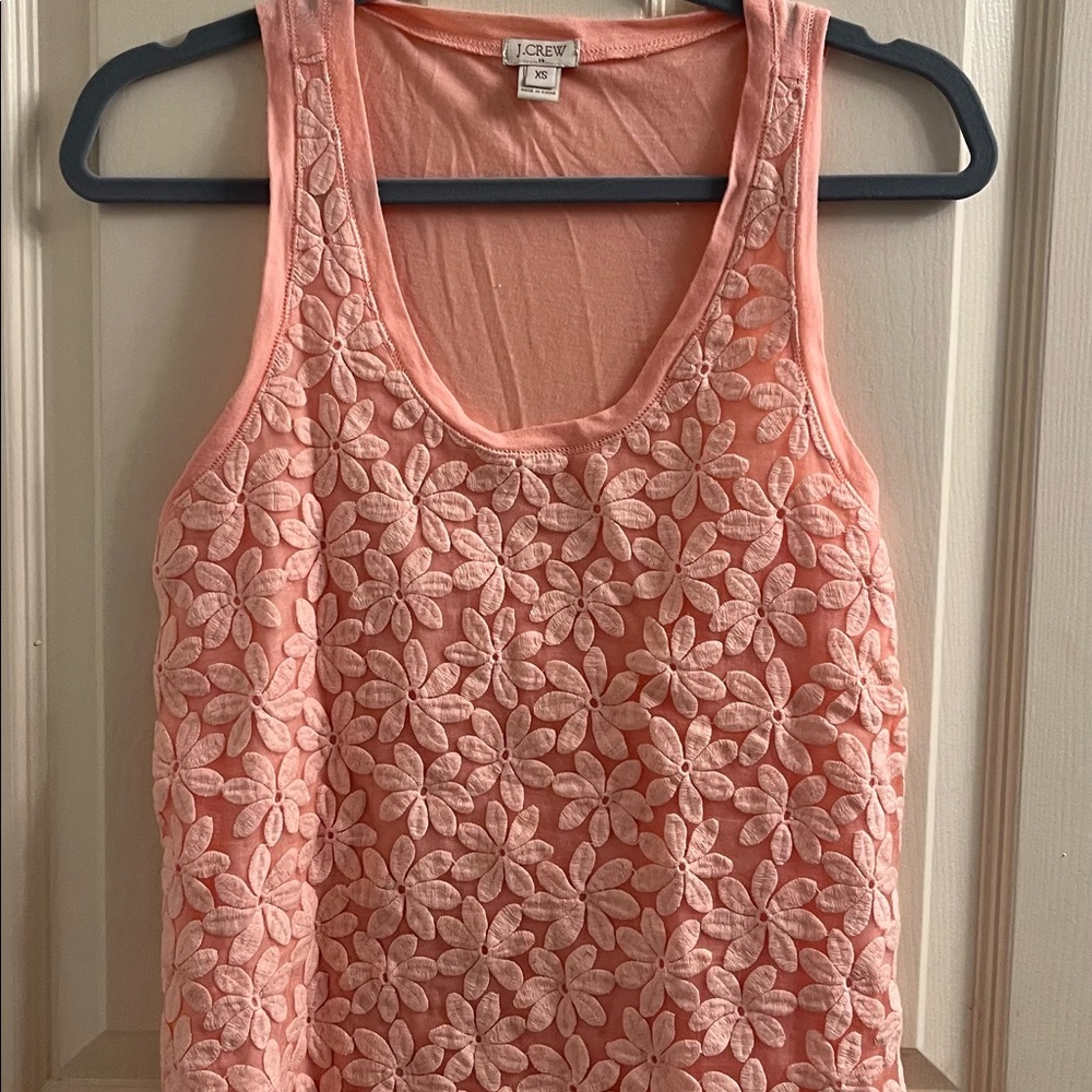 J.Crew Peach Floral Tank